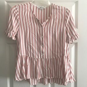 Madewell studio ruffle hem top